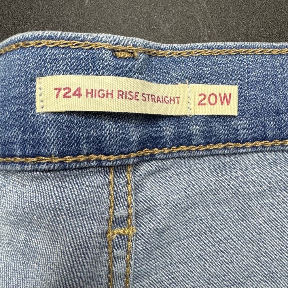 NWT Levis 724 High Rise Slim Straight Plus Size Jeans Womens 20w M - Picture 6 of 12